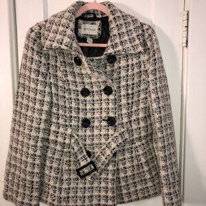 White House Black Market Tweed Pea Coat size M